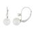 商品Splendid Pearls | 14k White Gold  7-7.5mm Pearl Earrings颜色Silver