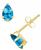 颜色: Blue Topaz, Macy's | Gemstone Stud Earrings in 10k Yellow Gold