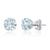 颜色: aquamarine, MaxColor | 14k White Gold 6MM Round Stud Gemstone Earrings