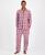 颜色: White/ Red, Club Room | Men's 2-Pc. Sato Plaid Flannel Pajama Set, Created for Macy's