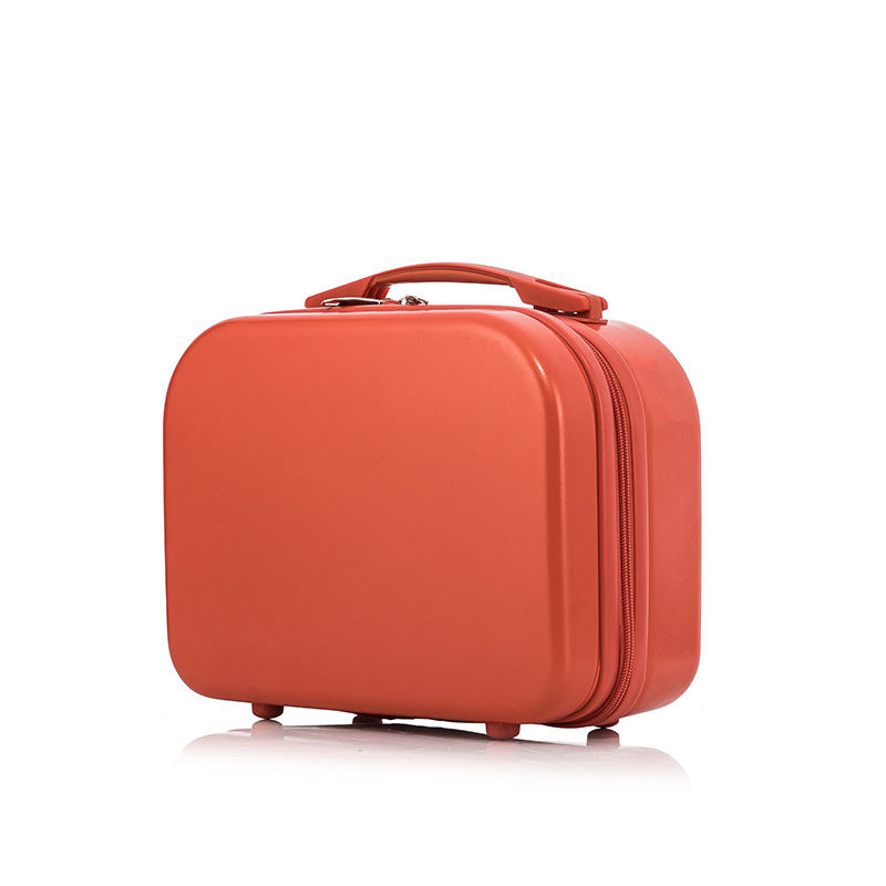 YeeCollene | 易可邻14寸手提箱子母箱节日儿童行李箱小型礼盒化妆箱包, 颜色 橘红色