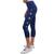 商品Tommy Hilfiger | Tommy Hilfiger Sport Womens Star Print Printed Cropped Athletic Leggings颜色Deep Blue