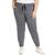 商品Calvin Klein | Plus Size Tie-Waist Jogger Pants颜色Black Heather