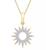 颜色: White Diamond, Wrapped | Diamond Sun Pendant Necklace (1/10 ct. t.w.) in 14k Gold Created for Macy's (Also available in Black Diamond)