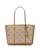 color Hazelnut, Tory Burch | Perry T Monogram Triple-Compartment Tote