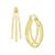 商品Essentials | Triple Point Oval Click Top Hoop Earring in Silver Plate or Gold Plate颜色Gold