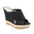 color Black- Polyurathane, Charles David | Women's Alternative Wedge Sandals