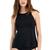 颜色: Black, NIKE | Women's Essential Lace Up High Neck Tankini Top