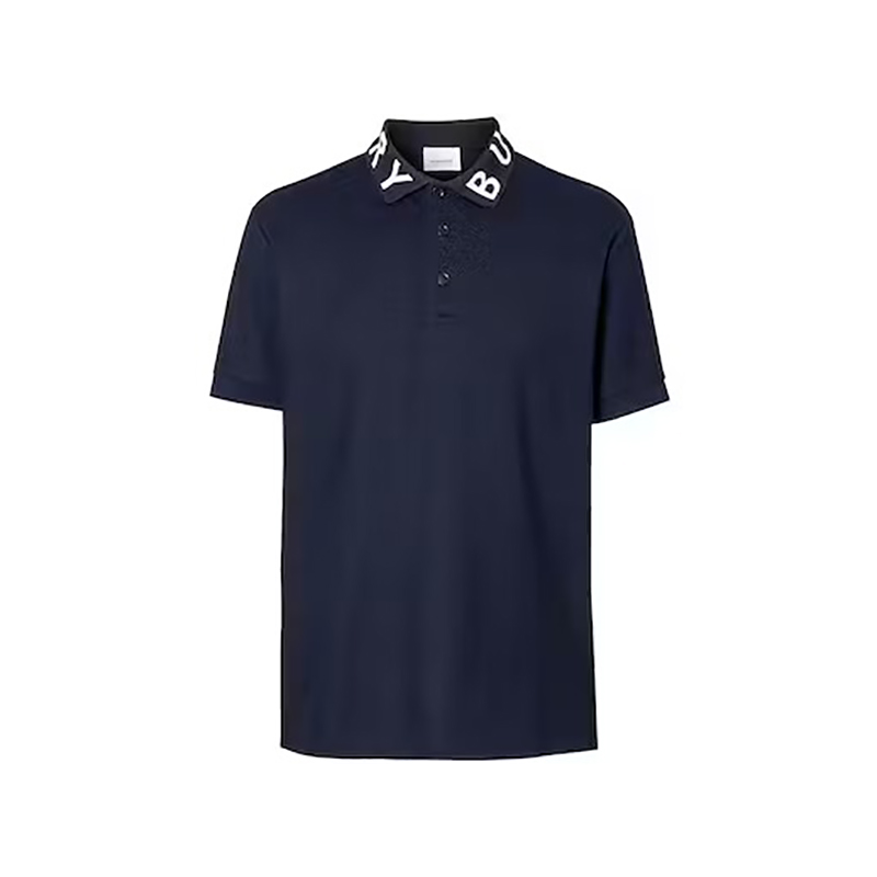 Burberry | 【现货】博柏利23新款 男士徽标棉质短袖Polo衫（五色可选）, 颜色海军蓝