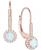 颜色: Opal, Macy's | Lab-Grown Sapphire (1/2 ct. t.w.) & Lab-Grown White Sapphire (1/6 ct. t.w.) Halo Drop Earrings in 14k Rose Gold-Plated Sterling Silver (Also in Lab-Grown Ruby & Lab-Grown Opal)