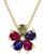 颜色: Multi, Macy's | Amethyst (3-1/4 ct. t.w.) & Diamond Accent Flower 18" Pendant Necklace in Sterling Silver (Also Available in White Sapphire & Multi Gemstone)