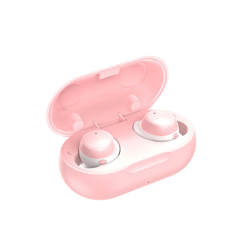 GLENVINTEN | 格岚云顿真无线5.0蓝牙耳机双耳入耳式运动防水降噪, 颜色粉色