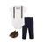 商品第2个颜色Suspenders, Little Treasure | Bodysuits, Pants and Shoes, 3-Piece Set