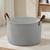 颜色: gray, Ornavo Home | Extra Large Round Cotton Rope Storage Basket Laundry Hamper with Leather Handles