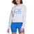 商品Calvin Klein | Women's Graphic Logo Hoodie颜色Optic Heather/Blue Wave