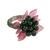 商品第1个颜色Emerald, Saro Lifestyle | Flower and Leaves Design Beaded Napkin Ring, Set of 4