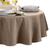 商品第5个颜色Taupe, Elrene Home Fashions | Continental Solid Texture Water and Stain Resistant Round Tablecloth, 70"