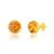 颜色: citrine, MAX + STONE | 14k Yellow Gold Roped Halo Round-Cut Gemstone Stud Earrings (8mm)