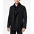 color Charcoal, Kenneth Cole | Men's Double Breasted Wool Blend Peacoat with Bib