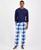 颜色: Blue, Club Room | Men's Fleece Long-Sleeve T-Shirt & Plaid Pajama Pant Set, Created for Macy's