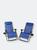 商品第2个颜色Blue, Sunnydaze Decor | Oversized Zero Gravity Chair with Side Table Folding Lounge 2 Pack