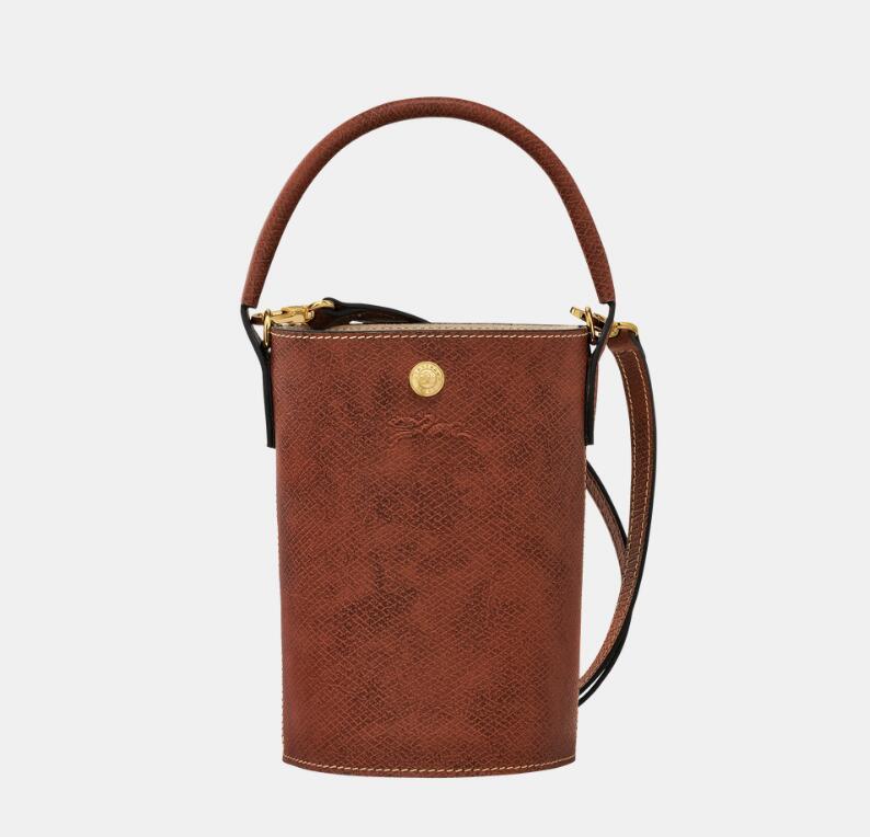 颜色: 棕色, Longchamp | 珑骧女包牛皮水桶手提包加小号