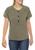 color Smokey Olive, Love, Fire | Junior's Tie Dye Henley Top