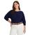 Ralph Lauren | Plus-Size Cotton-Blend Dolman-Sleeve Sweater, 颜色Refined Navy