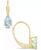 颜色: Gold, Macy's | Aquamarine (3/4 Ct. T.W.) Leverback Earrings in 10K Yellow Gold or White Gold