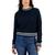 商品Tommy Hilfiger | Women's Argyle Logo Mock-Neck Sweater颜色Sky Captain Multi