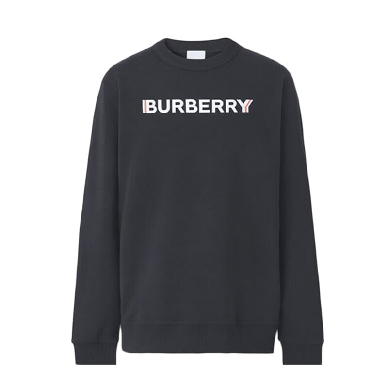 Burberry | BURBERRY/博柏利 女士黑色棉质胸口Logo印花卫衣80526591, 颜色S
