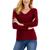 商品Charter Club | Cotton Long-Sleeve V-Neck T-Shirt, Created for Macy's颜色Carriage Red