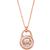 商品Michael Kors | Sterling Silver Mother of Pearl Lock Pendant Necklace颜色Rose Gold Plating