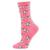 Memoi | Women's Cashmere Blend Crew Socks, 颜色Pink Dogs