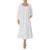 商品第3个颜色White, Eileen West | Long Sleeve Flannel Ballet Gown