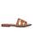 color BROWN, Sam Edelman | Bay Flat Leather Sandals