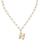 颜色: N, Ettika Jewelry | Paperclip Link Chain Initial Pendant Necklace in 18K Gold Plated, 18"