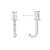 商品Giani Bernini | Cubic Zirconia (1.44 ct.t.w.) Clear Baguette Half Hoop Post Earrings颜色Sterling Silver