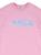 商品MSGM | Logo Jersey T-shirt Dress W/ Fringes颜色Pink