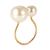 颜色: Ivory/Gold, Kim Seybert | Faux-Pearl Napkin Ring