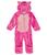 颜色: Pink Ice/Pink Orchid, Columbia | 小熊造型婴儿加绒连体衣