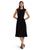 Ralph Lauren | Bubble Crepe Cap-Sleeve Dress, 颜色Black