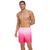颜色: Pink, Calvin Klein | Men's Gradient Striped 7" Volley Swim Trunks