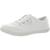 SKECHERS | BOBS From Skechers Womens Bobs B Cute Canvas Memory Foam Slip-On Sneakers, 颜色White/Silver