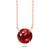 商品Nicole Miller | Sterling Silver and 14k Rose Gold Overlay Gemstone Round Solitaire Pendant Necklace on 18 Inch Adjustable Chain颜色garnet