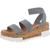 商品Steve Madden | Steve Madden Womens Bandi Ankle Strap Cork Wedge Sandals颜色Charcoal