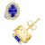 商品第2个颜色Gold, Macy's | Tanzanite (7/8 Ct. t.w.) and Diamond (1/4 Ct. t.w.) Halo Stud Earrings