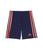 Adidas | Classic Mesh 3-Stripes Shorts (Toddler/Little Kids), 颜色Navy/Orange