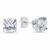 颜色: created white sapphire, MAXCOLOR | Sterling Silver Cushion-Cut Checkerboard Gemstone Stud Earrings (8MM)