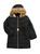 颜色: BLACK, BCBG | Little Girl's & Girl's Faux Fur Trim Hooded Puffer Jacket